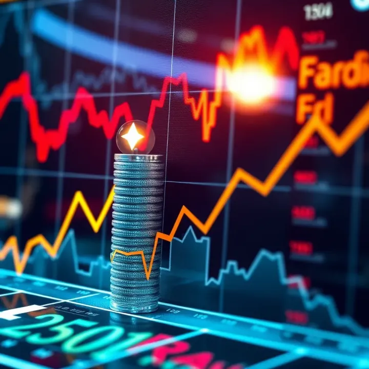 Graph showing upward trend with Kenyan shilling symbols and forex currency pairs