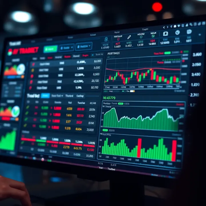 Interface showing algorithm settings and performance metrics of an automated trading bot