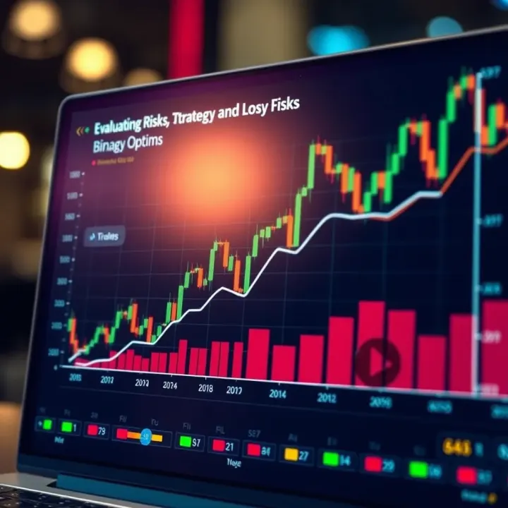 Graph showing risk assessment and strategy outcomes in binary options trading