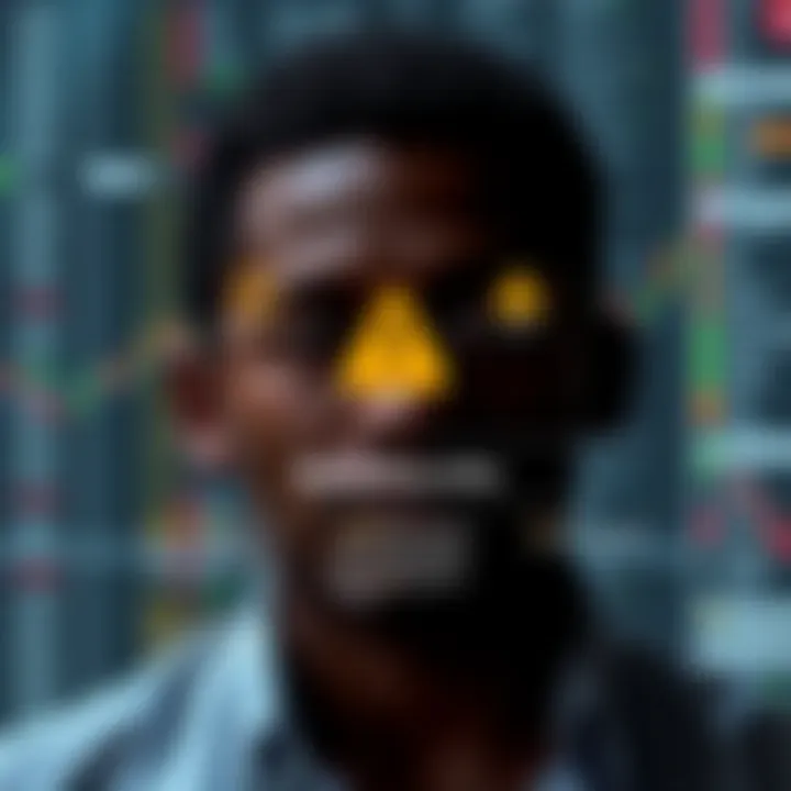 Graphical representation of binary trading risks and safety measures for users in financial markets