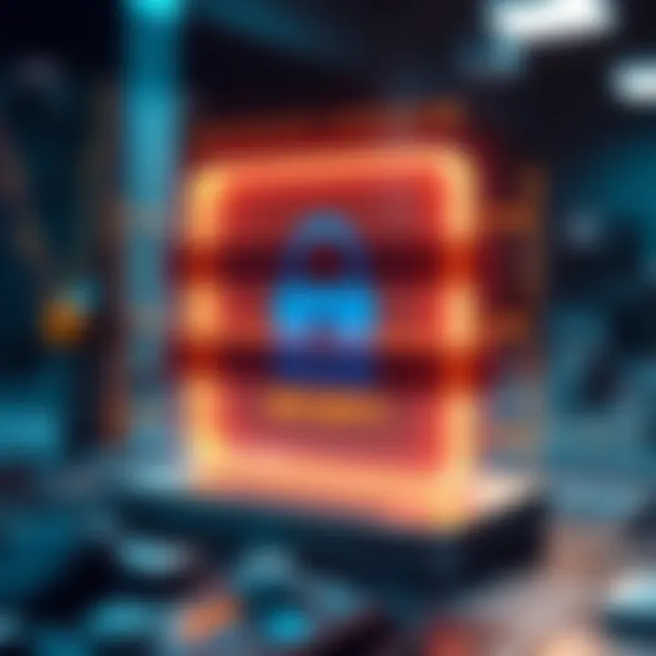 Visual representation showing security layers and protection measures against bot binary threats