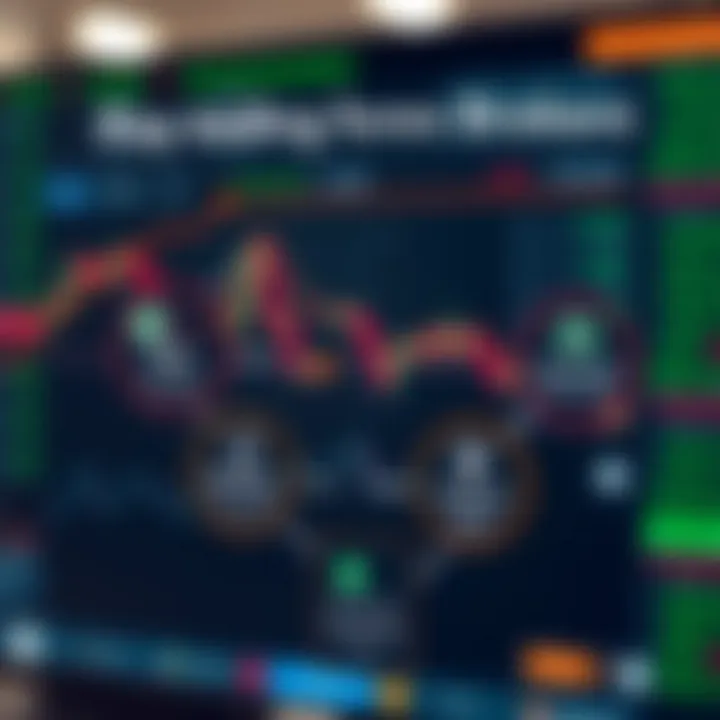Diagram illustrating key factors for selecting forex brokers including regulation, fees, and customer support