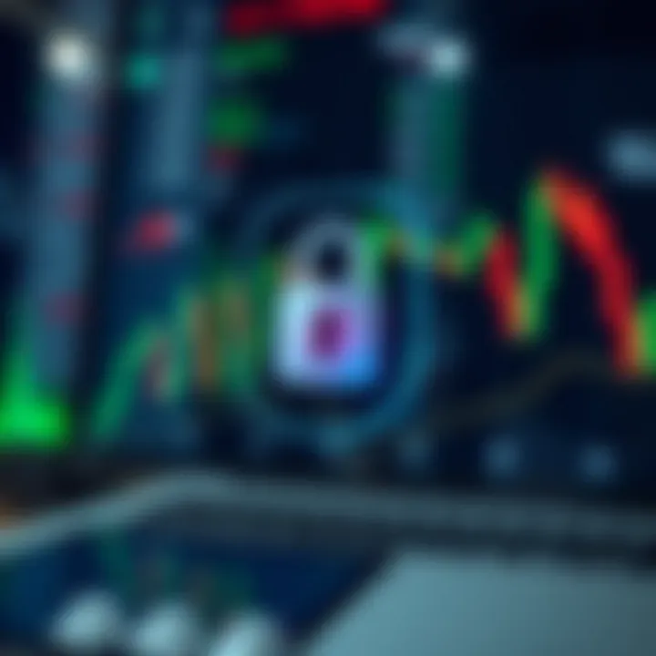 Secure online transaction with digital padlock symbolizing forex trading platform security