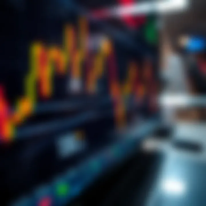 Chart showing fluctuating forex trading rates on digital platform