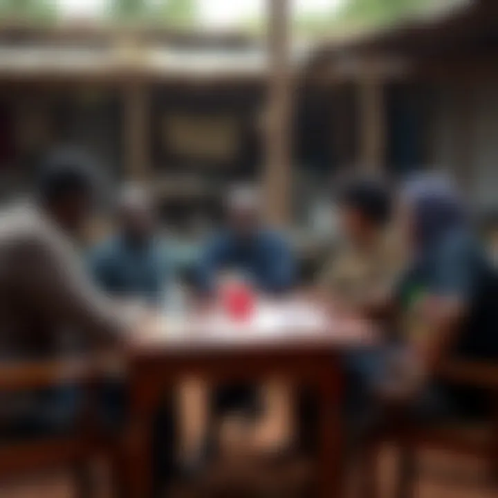 Community Engagement in Disaster Preparedness Community meeting discussing disaster preparedness strategies around a table