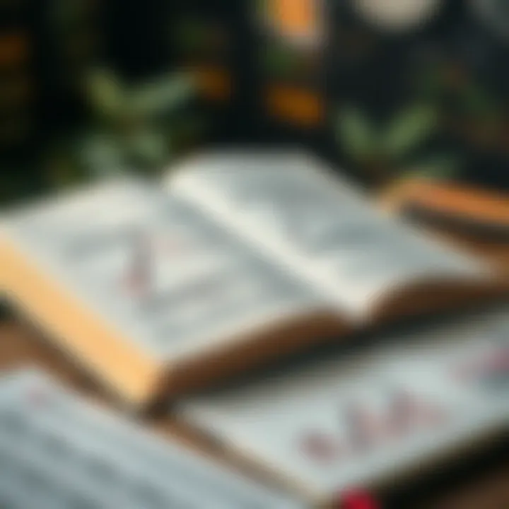 Open book displaying forex trading charts and notes for strategy development