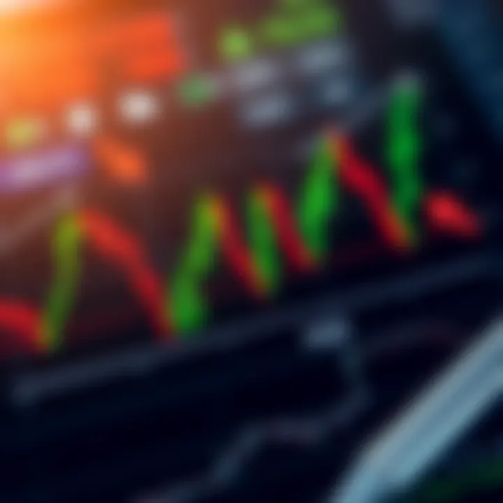 Visual guide featuring forex chart patterns with arrows indicating trend directions