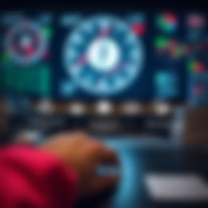 Illustration showing key strategies and risk management concepts for forex binary trading