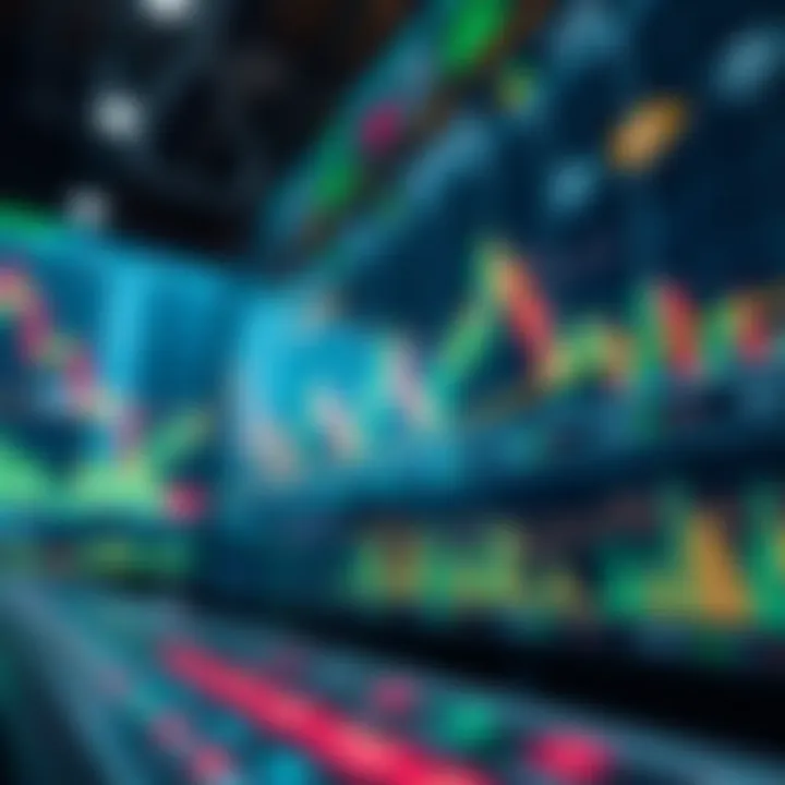 Illustration of technology-driven forex market with digital charts and algorithmic signals