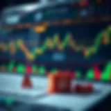 Conceptual illustration of strategic trading decisions with charts and financial icons