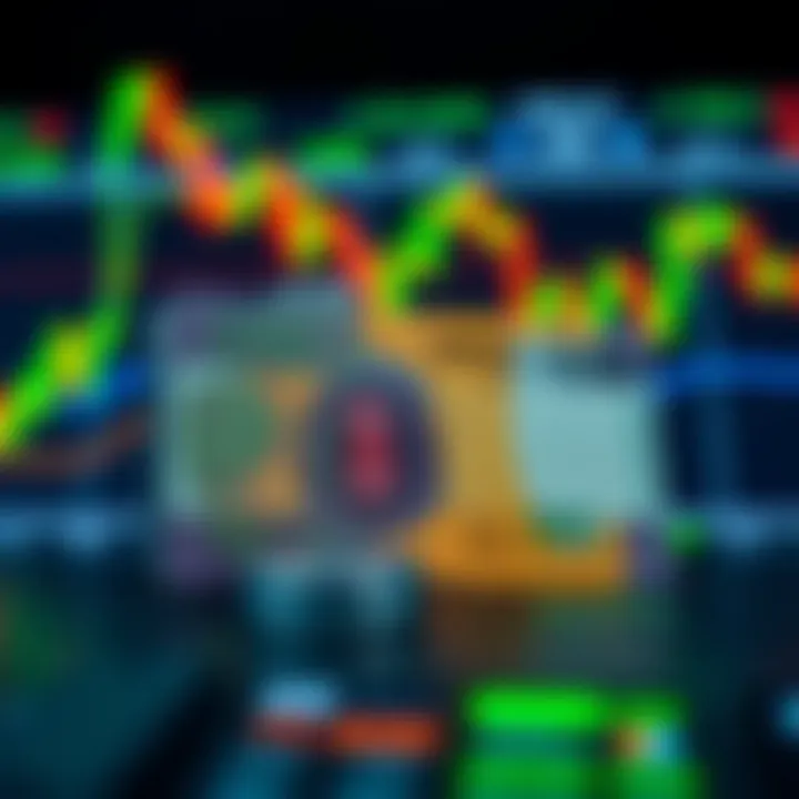 Illustration of Kenyan shilling currency symbol with forex trading charts and digital interface