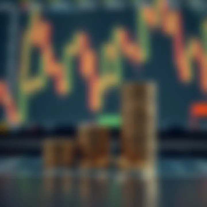 Conceptual graphic showing a small coin growing into a larger stack symbolizing financial growth through forex investment