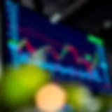 Graph showing currency pair trends on a digital trading platform