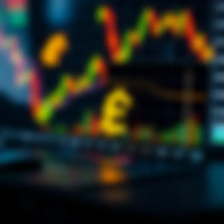 Visual representation of risk management techniques using charts and graphs with forex currency symbols