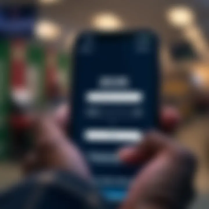 Secure login screen on a smartphone ensuring safe access to a trading platform