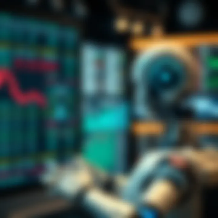 Diagram illustrating the function of a binary trading bot analyzing market data