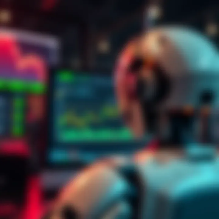 Automated trading system displaying binary options performance on a digital interface