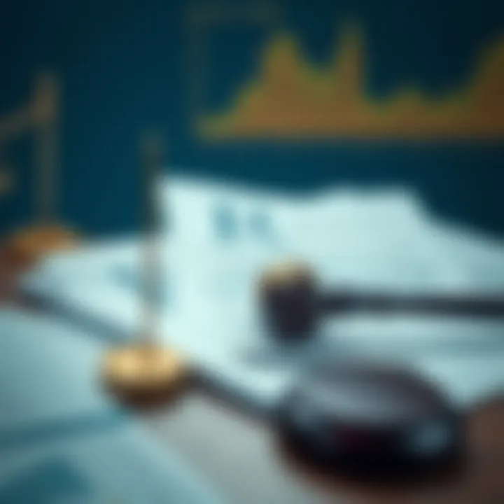 Visual representation of legal documents and compliance symbols related to trading regulations in Kenya