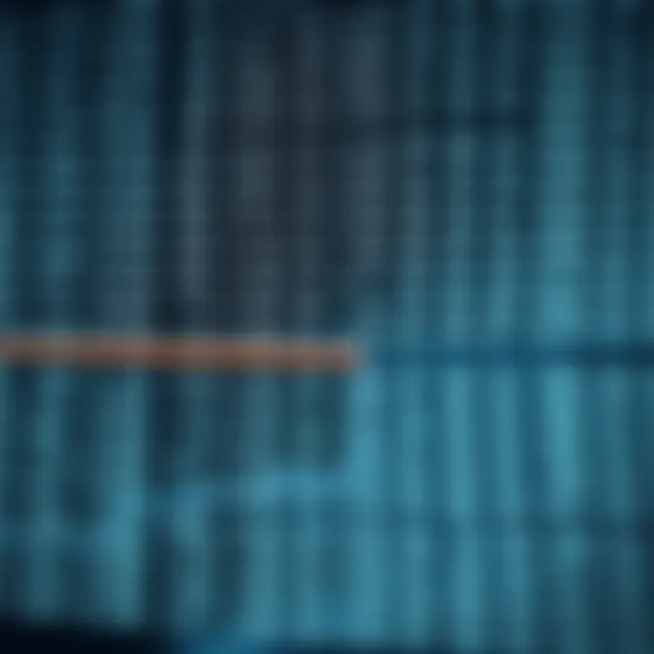 Diagram showing a search key narrowing down in a sorted list using midpoint comparisons