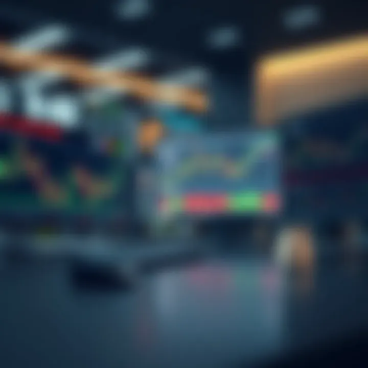 Visual representation of trading platforms and risk management strategies in binary options