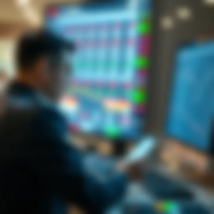 Forex trader analyzing economic calendar with event impact highlights