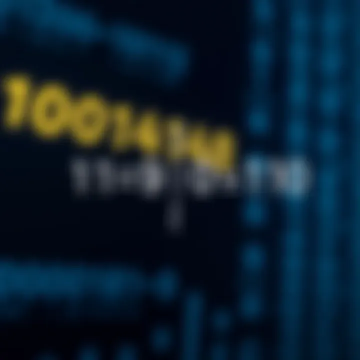 Diagram illustrating the division of a decimal number by two to derive binary digits