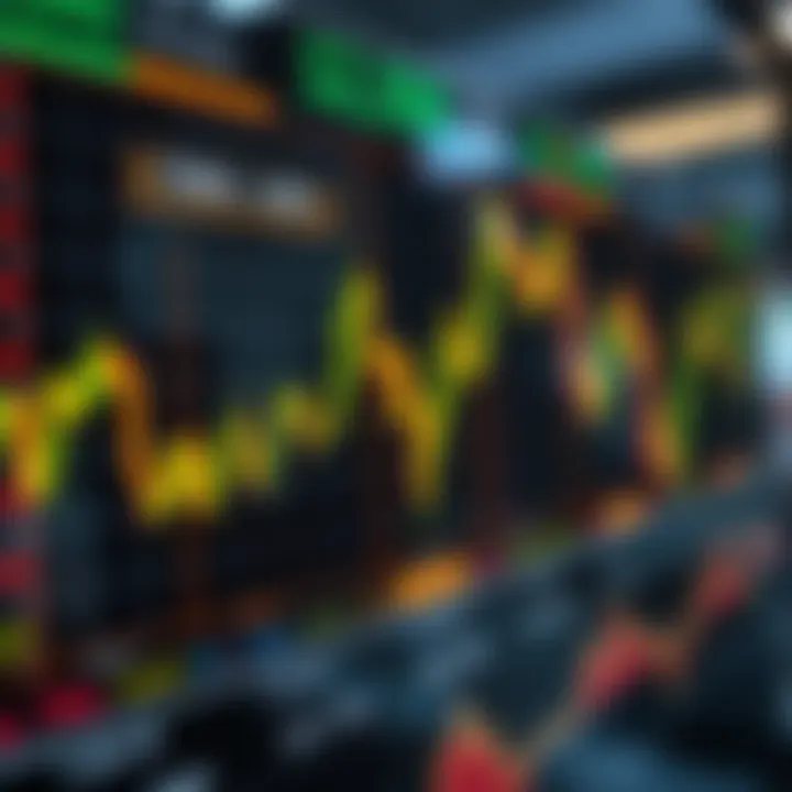 Graph depicting currency exchange rate fluctuations in the foreign exchange market