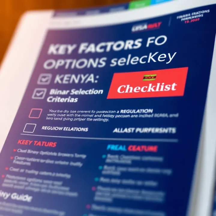 Checklist highlighting key broker selection criteria like regulation, fees, and trading features