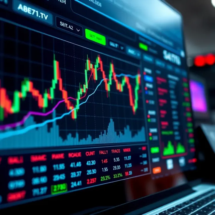 Forex trading platform interface displaying currency charts and trading options