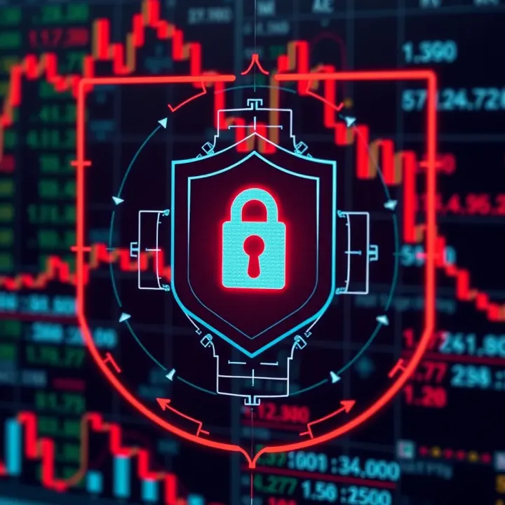 Security Features in Forex Trading Platforms Secure digital shield symbolizing protection in forex trading environments