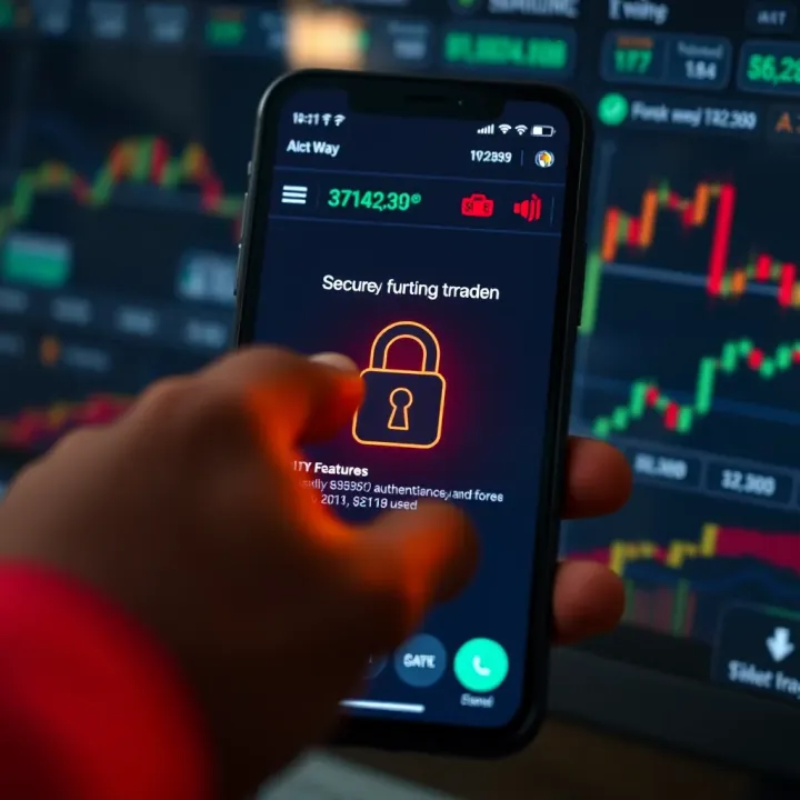 Secure forex trading app interface showing authentication and safety features tailored for Kenyan users