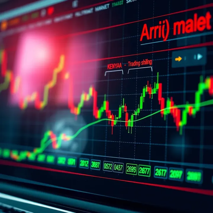 Graph depicting currency trends with Kenyan shilling and forex market indicators