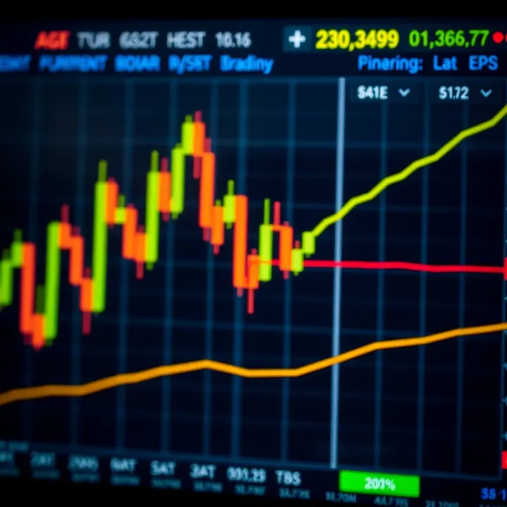 Chart showing rapid binary options trading with candlestick patterns