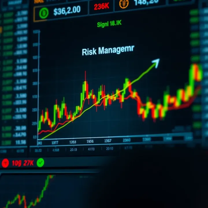 Graph showing risk management techniques applied in automated binary trading systems