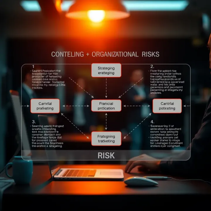 Diagram illustrating strategies for controlling and monitoring organizational risks