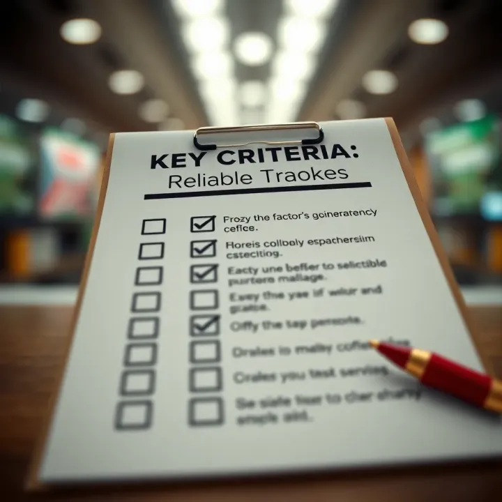 Checklist highlighting important factors for selecting a trustworthy forex broker in Kenya