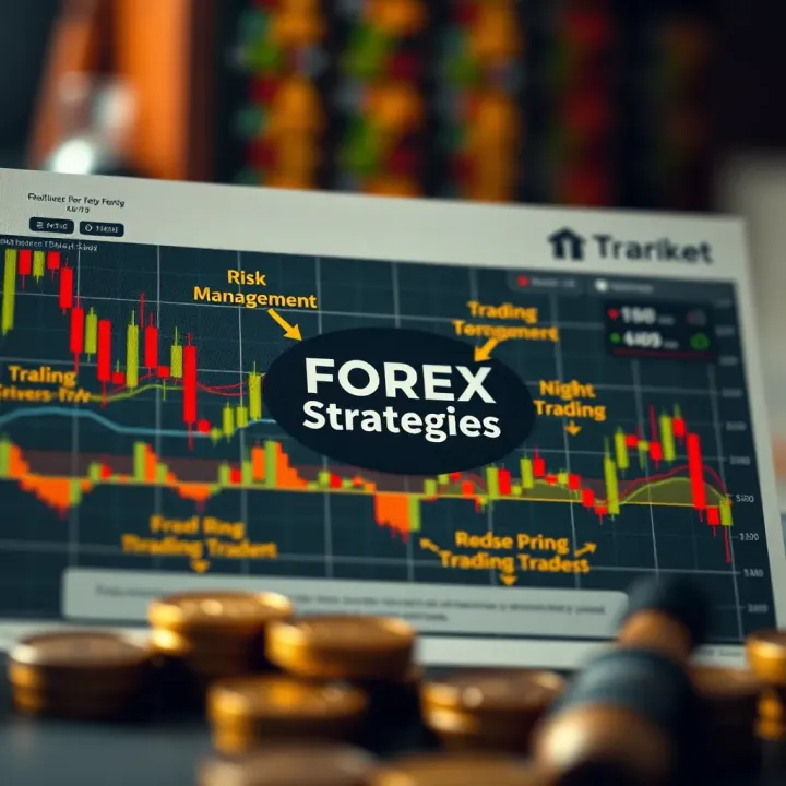 Diagram highlighting key forex trading strategies and risk management concepts