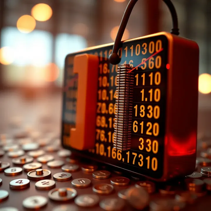 Illustration demonstrating the conversion of a decimal number into binary through division and remainder method