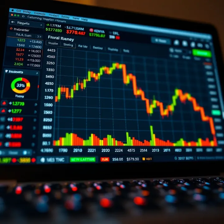 User interface of a popular online platform for binary options with Kenyan shilling currency symbols