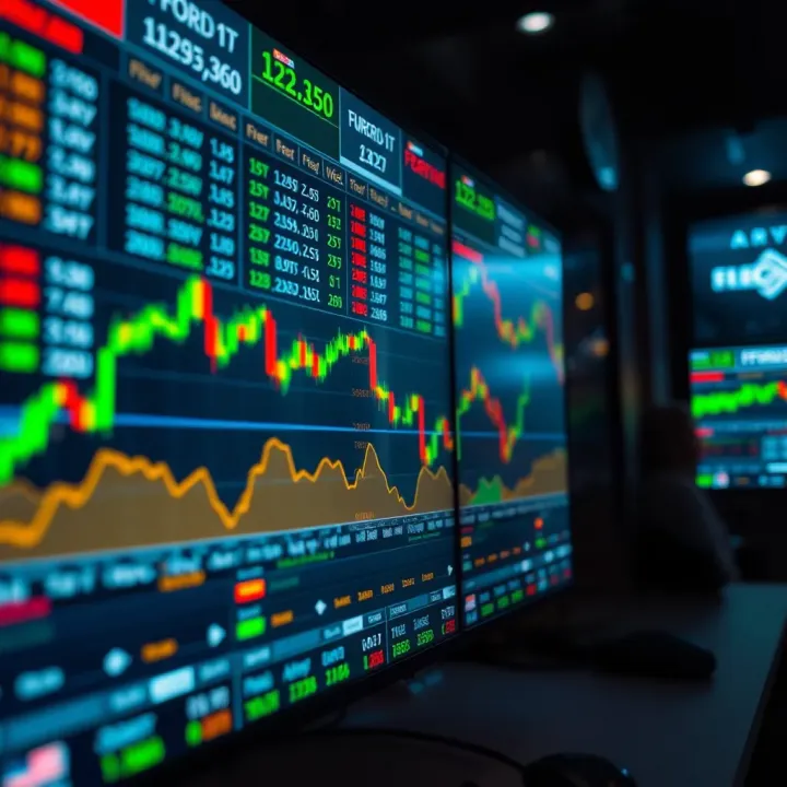 Modern digital forex trading platform showing currency exchange rates and global market activity