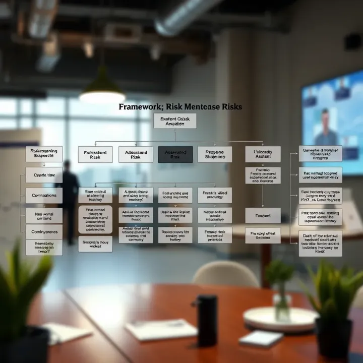 Flowchart showcasing risk assessment and response strategies in business environments