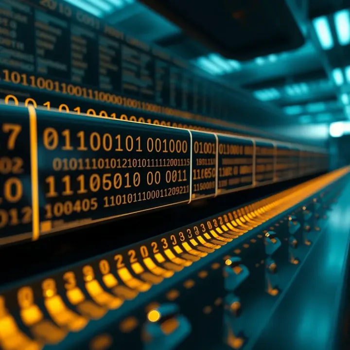 Diagram showing the conversion of binary code between different computing architectures