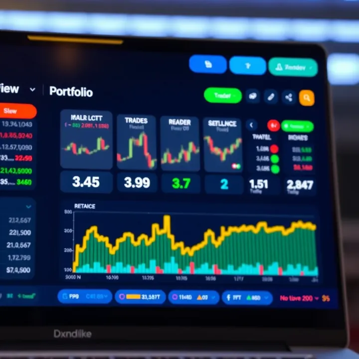 Interface of a popular copy trading platform showing portfolio overview and trader performance metrics