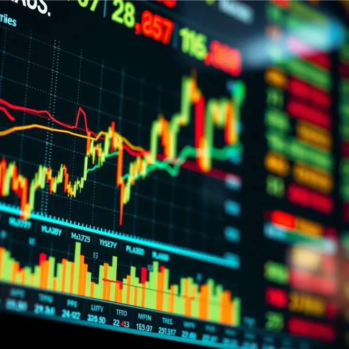 Chart showing economic indicators impacting forex market trends