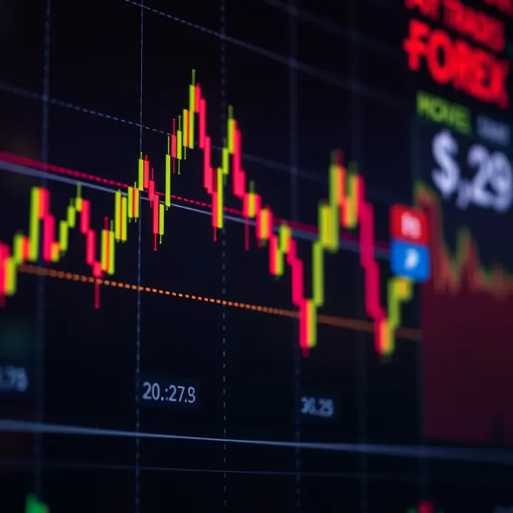 Graph depicting currency price fluctuations influenced by economic factors