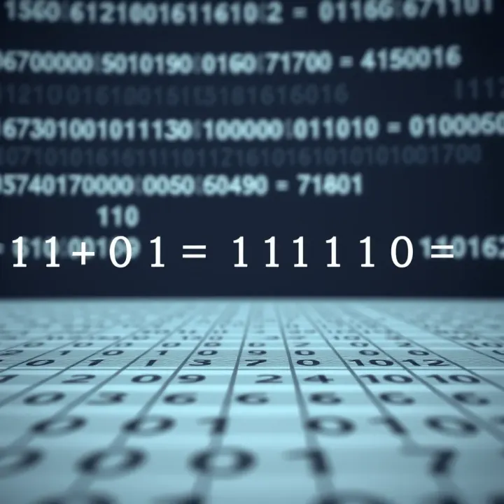 Diagram showing multiplication of binary digits with partial products aligned