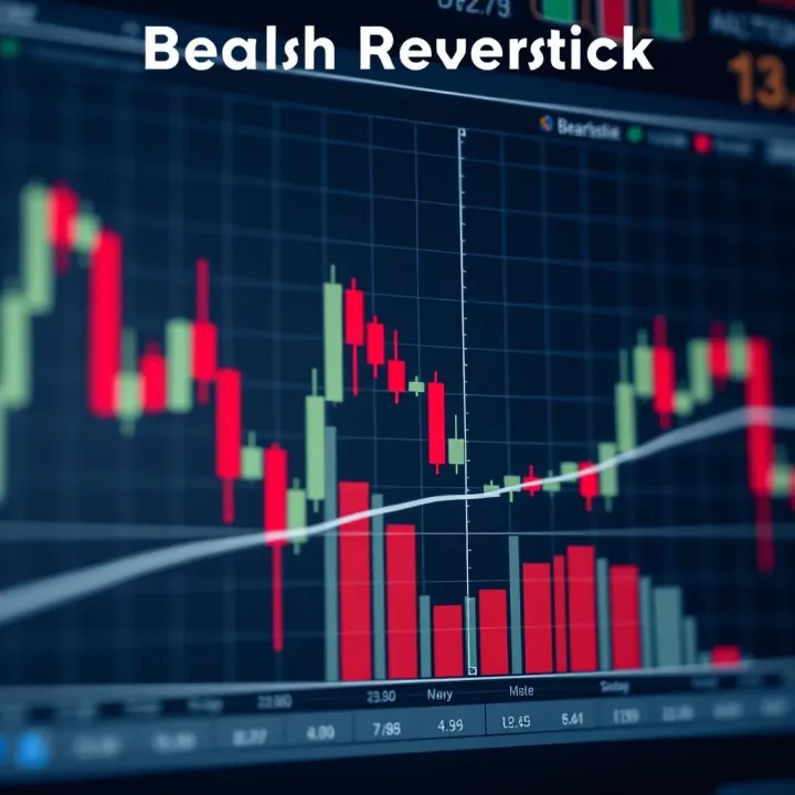 Graph illustrating a bearish reversal candlestick pattern indicating market trend change