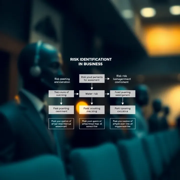 Flowchart illustrating the phases of identifying and assessing potential risks in a business environment