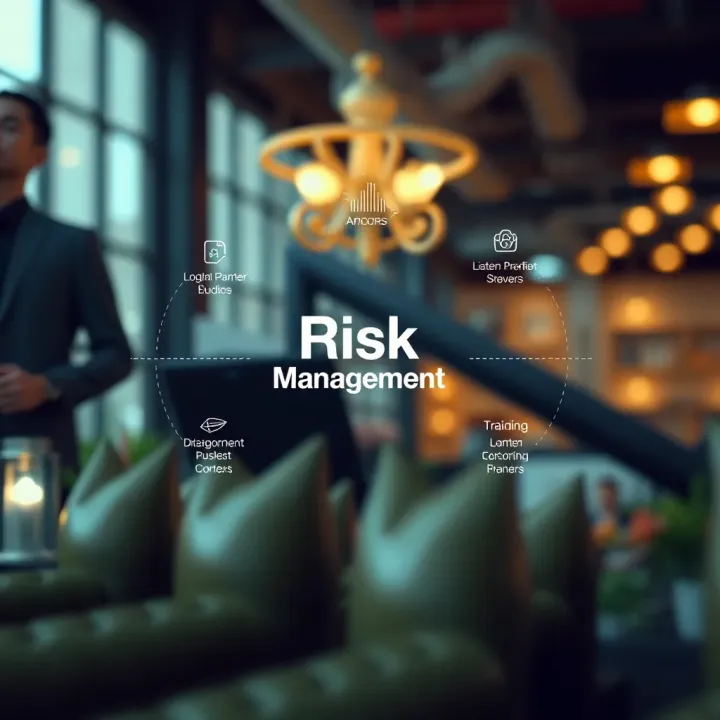 Diagram illustrating key components of risk management in business contexts